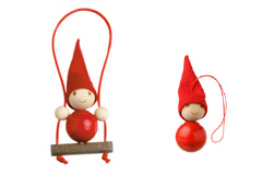 Keinutonttu and Tonttunen Santa's elf Christmas tree decorations