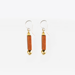 Brown wooden earrings