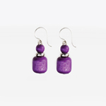 purple drop earrings