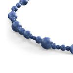 Blue wooden bead necklace - Yyteri