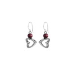 Heart earrings - purple 'Romance'