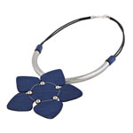 Blue necklace 'Orkidea'