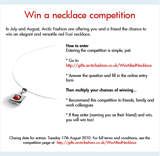 Competition - win a red necklace