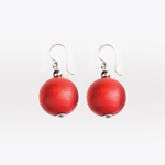 Red drop earrings 'Pallo'