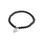 black heart bracelet 'Romance'