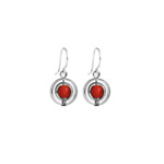 Red drop earrings 'Jive'
