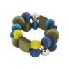 Green wooden bracelet 'Rentukka'