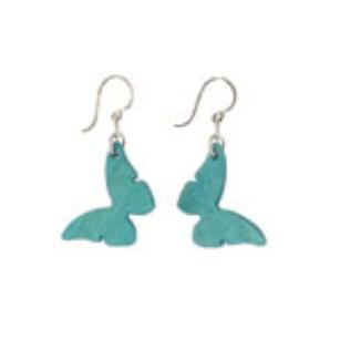 Turquoise butterfly earrings 'Sinisiipi'