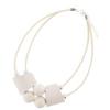 White wooden necklace 'Fontana'