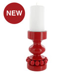 red pillar candle holder 'Prince'