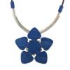 Blue Orkidea flower necklace (large)
