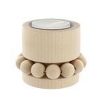 Natural wood tealight candle holder (small)