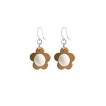 Wooden flower earrings - Lootus