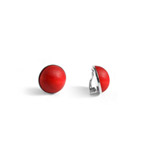 Clip on earrings - red Turku earrings