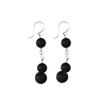 Black bead earrings - Mesi