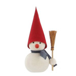 Snowman with broom table decoration