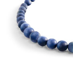 wooden bead necklace - blue Porvoo