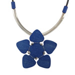 blue flower pendant necklace Orkidea