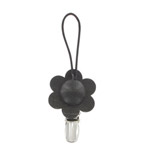 Towel clip - black flower Kukka