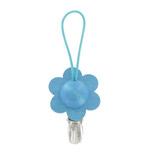 towel clip - turquoise blue flower