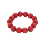 red wooden bead bracelet 'Suomi'