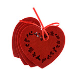 Red heart coasters