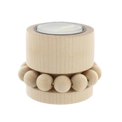 Natural wood tealight candle holder