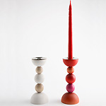 Helmi wooden candlestick